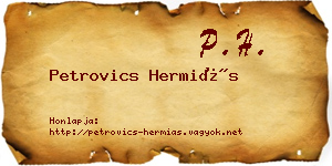 Petrovics Hermiás névjegykártya